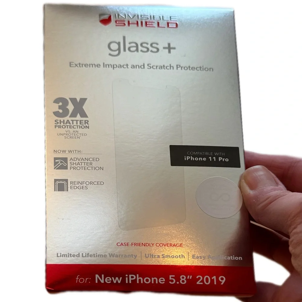 InvisibleShield Glass+ Screen Protector for iPhone 11 Pro ZAGG new in box clear